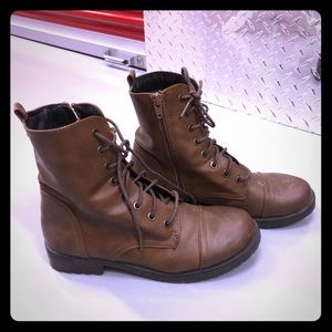 Work/Combat Boots with Zip Closure